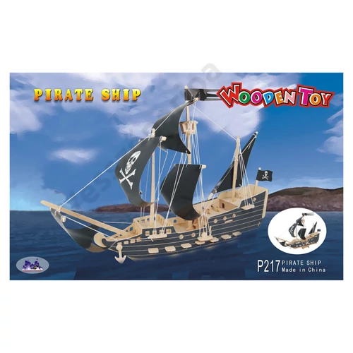 3D puzzle Kalózhajó fa modell