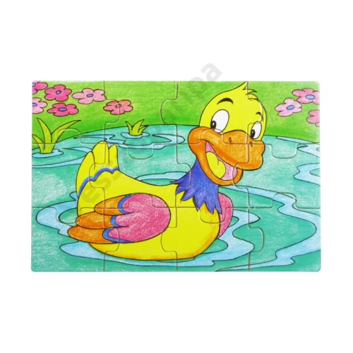 Puzzle szett fa dobozban - háziállatos
