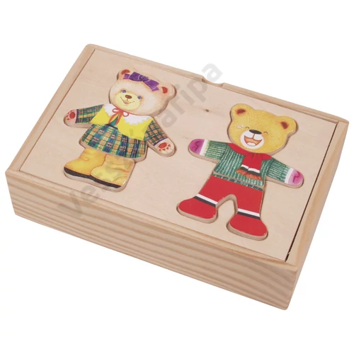 Öltöztetős macicsalád 2 tagú - mini