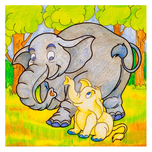 Fa mesekocka allatos elefant