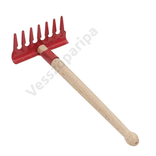 Fém gereblye - 20 cm-es, piros