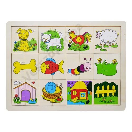 Puzzle felezős - állatos