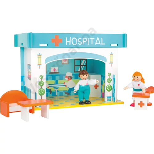 Small foot 10857 játék Kórház fa készlet asztali kirakó