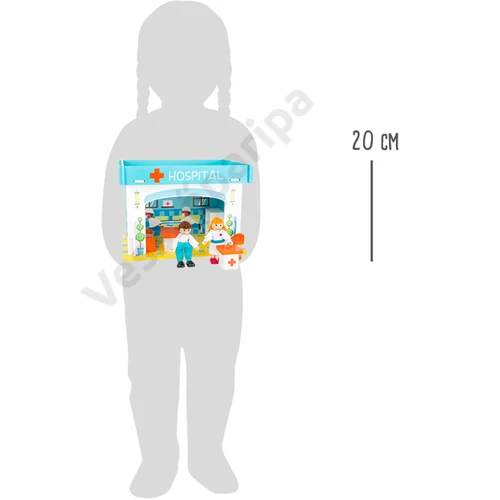 Small foot 10857 játék Kórház fa készlet asztali kirakó