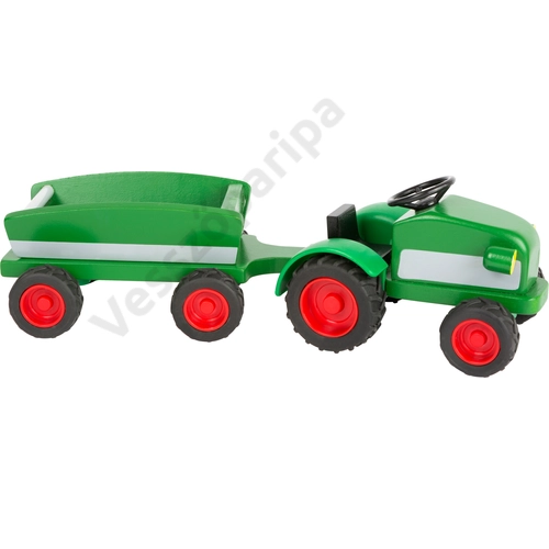 Fa játék traktor pótkocsival