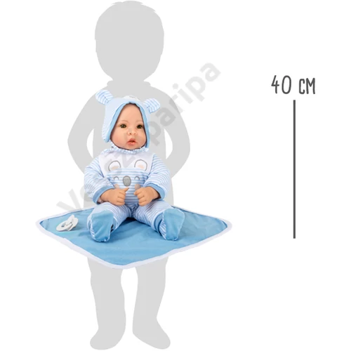 Puha testű élethű játék baba fiú méret