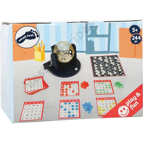 Small foot 11406 Bingó játék golyóforgató dobbal doboz