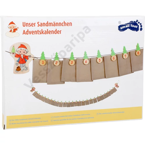 Adventi naptár füzér - papírtasakok, törpés