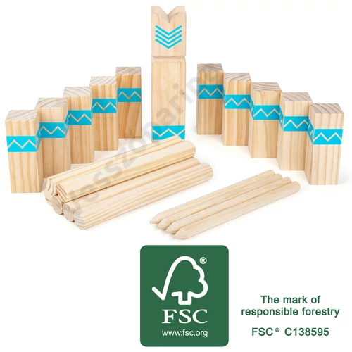 Small foot Kubb - Viking sakk nagyméretű, kék színű