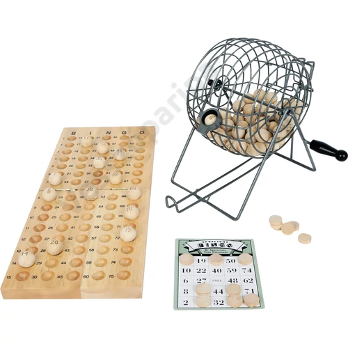 Fa golyós, fa golyótartó táblás Bingo játék