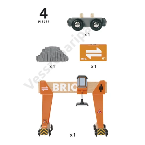 Brio 33732 játék daru részei