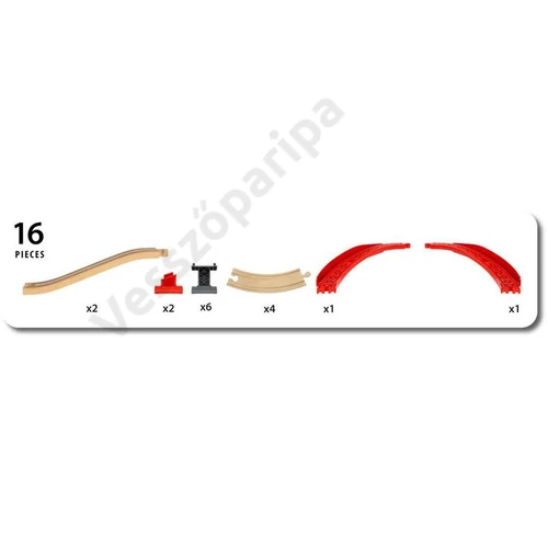 Brio 33995 emelkedő sínkészlet részei