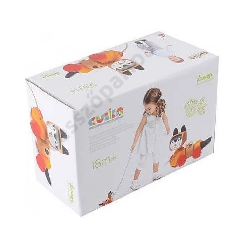 Húzogatós fa cica- színes, Cubika