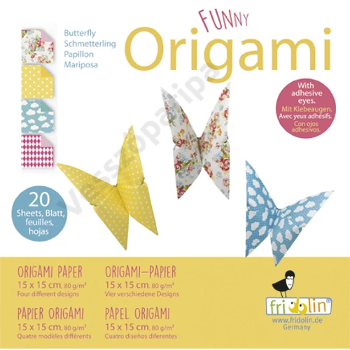 Fridolin origami készlet pillangó hajtogató készlet Funny origami