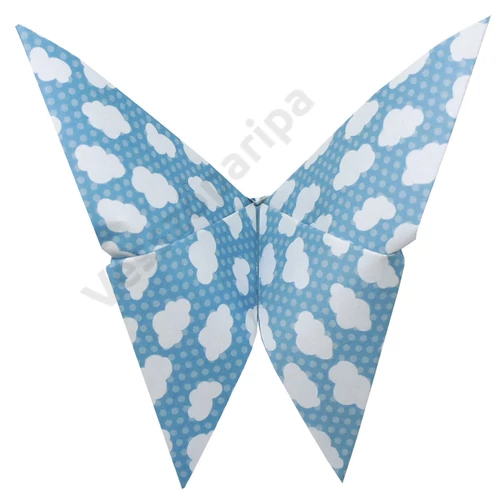 Funny Origami kék felhős papír pillangó