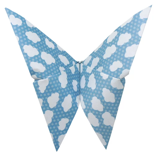 Funny Origami kék felhős papír pillangó
