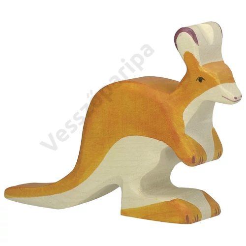 Holztiger fa figura kicsi kenguru