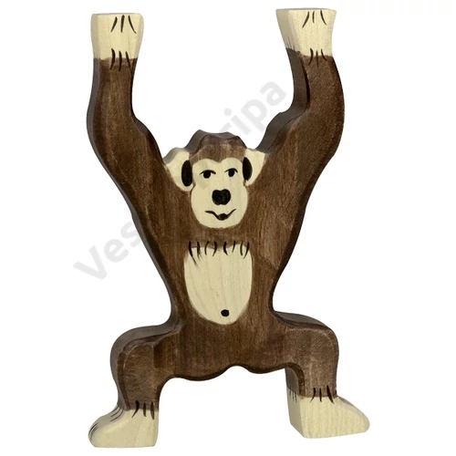 Holztiger fa figura csimpánz, álló