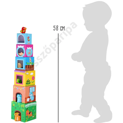 Small foot 10044 háziállatos toronyépítő mérete