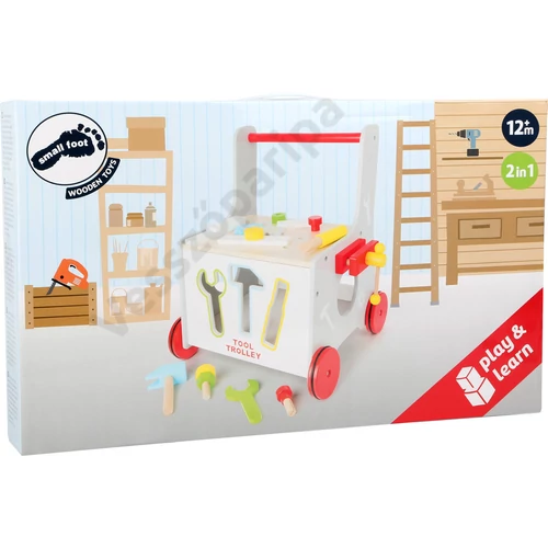 Small foot 10614 járássegítő kiskocsi és szerelőpad egyben doboza