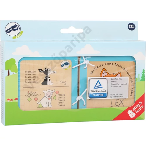 Small foot 10863 fa babakönyv mintákról csomagolása