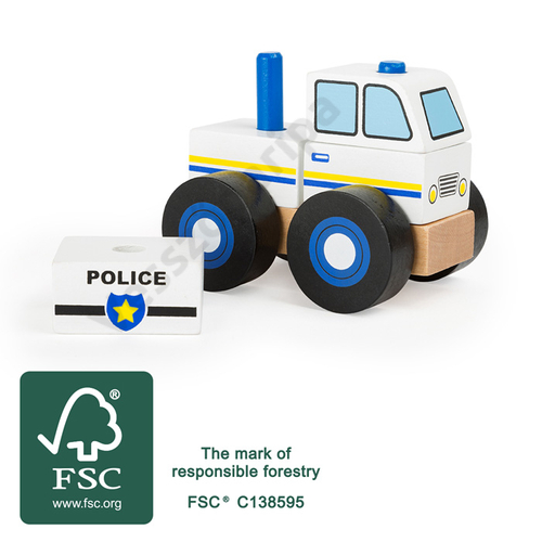 Small foot Fa szétszedhető és építhető rendőrautó