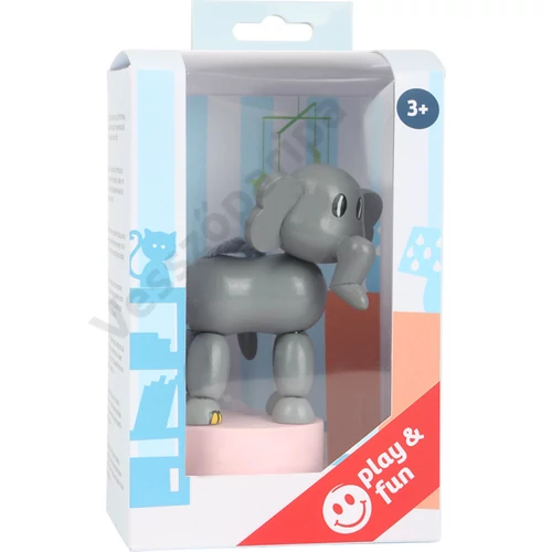 Nyomogatós fa figura - elefánt, csomagolás Small foot 11136