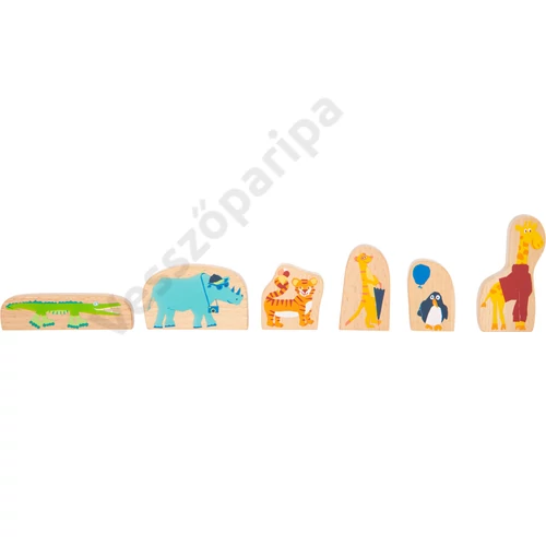 Fa játék vadállatok Small foot vidámpark asztalhoz