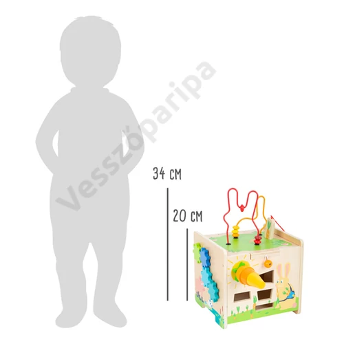 Small foot 11732 Golyóvezető készségfejlesztő kocka mérete