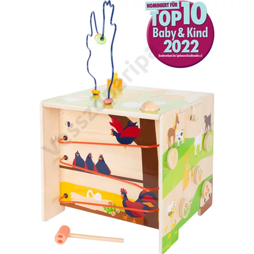 Golyóvezető készségfejlesztő kocka háziállatos - Small foot 11733