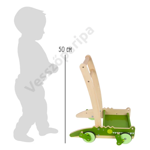 Small foot krokodilos járássegítő kiskocsi mérete