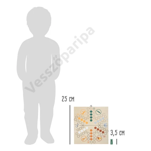 Small foot Szafaris Ki nevet a végén? társasjáték méret