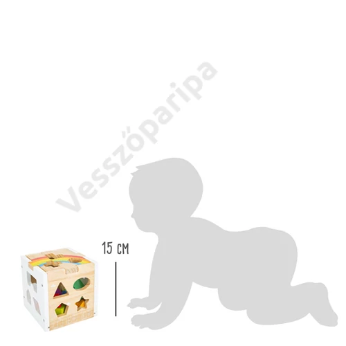 Small foot 11777 formabedobó kocka mérete
