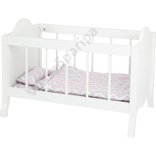 Small foot Fa fehér babaágy ágyneművel