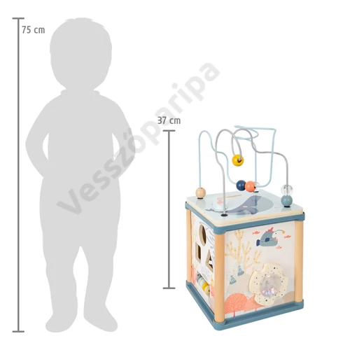 Small foot 11910 víz alatti világ készségfejlesztő kocka mérete
