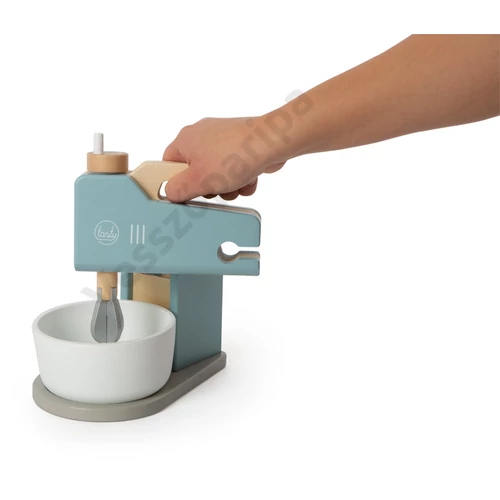 Kézi mixer és fa játékrobotgép egyben
