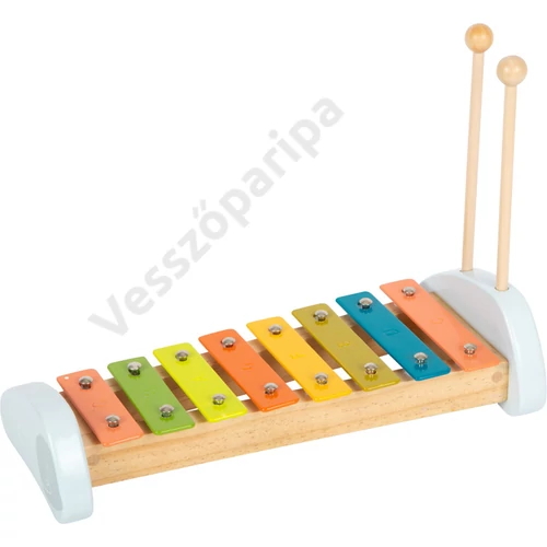 Színes metalofon és fa ütők