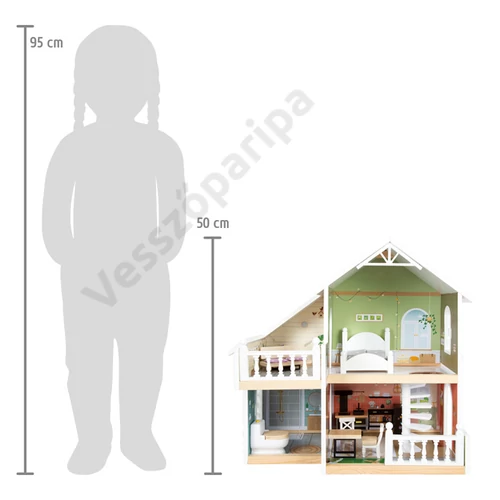 Small foot 12277 városi villa fa babaház mérete