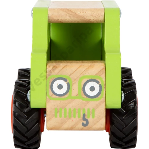 Zöld off-road autó szemből