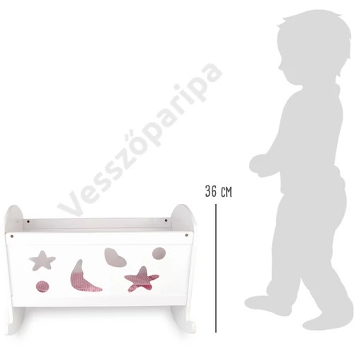 Small foot 2852 fehér játék bölcső Álomgyár mérete