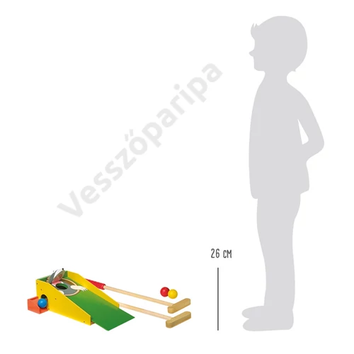 Szabadtéri fa minigolf vakondtúrás méret