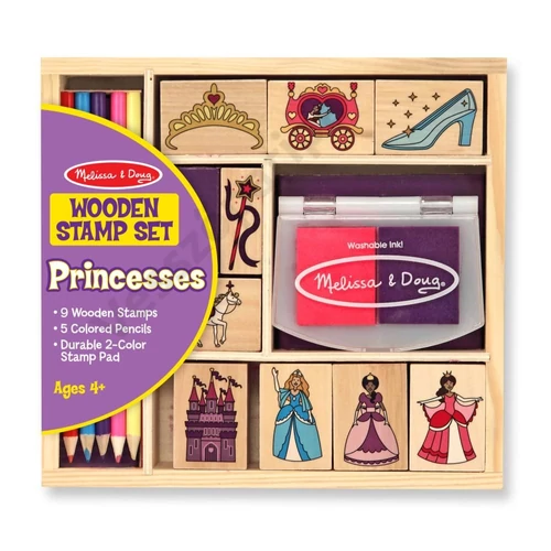Melissa and Doug fa nyomdakészlet hercegnős bélyegzőkkel