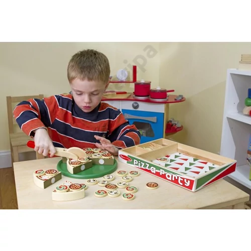 Melissa and Doug játék pizza és kisfiú