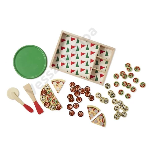Melissa and Doug 167 pizza szett részei