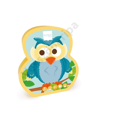 Scratch Europe forma bagoly puzzle doboza