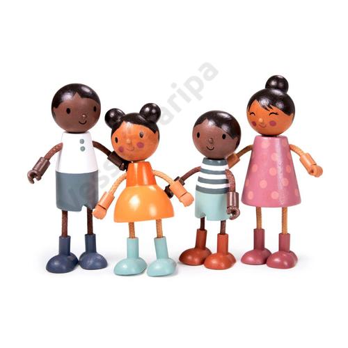 Fa babacsalád - faragott fa babák - Tender Leaf Toys