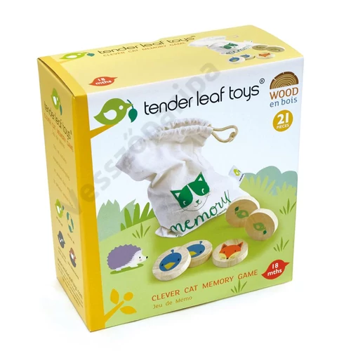 Tender Leaf Toys 8403 Clever cat memória korong doboza