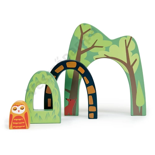 Tender Leaf Toys nyílt végű játékokhoz fa építőjátékok alagutak