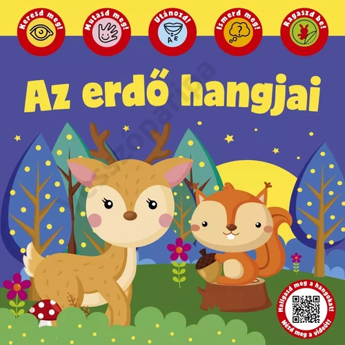 Az erdő hangjai - matricás foglalkoztató, ismeretterjesztő könyv