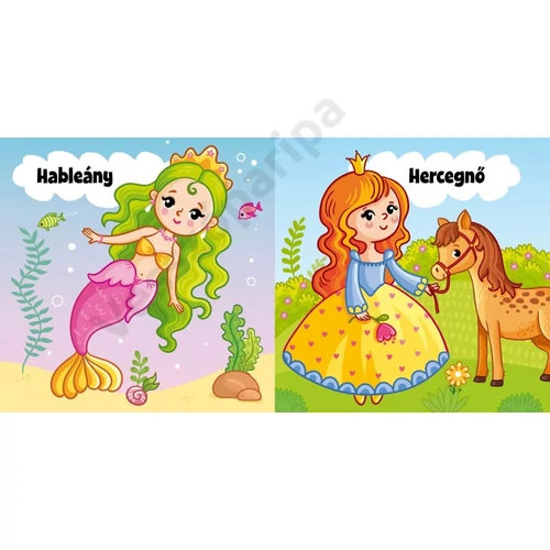 Színes képekkel illusztrált pancsikoló könyv